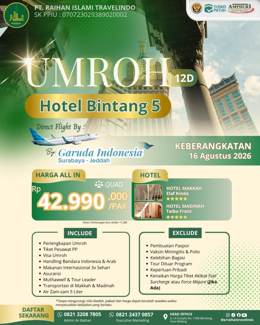 UMROH BINTANG 5 12 HARI