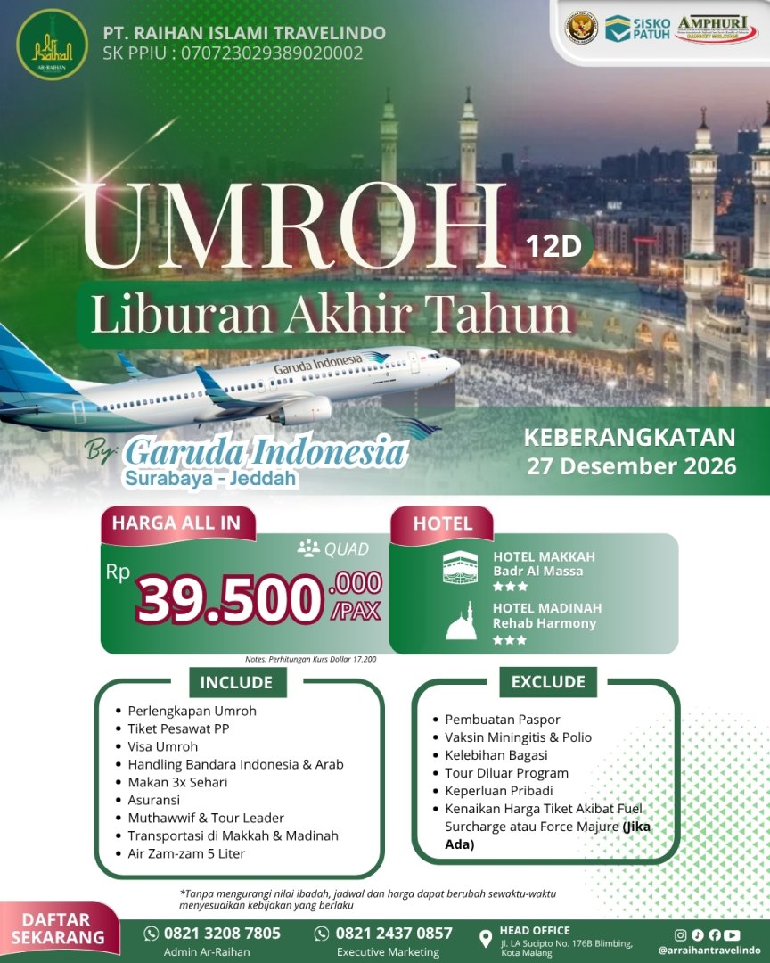 UMROH LIBUR AKHIR TAHUN